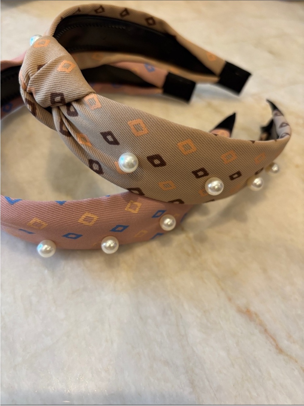 Embellished Yellow & Orange Beaded Headband | Wide Hair Headband - Picture 3 of 5